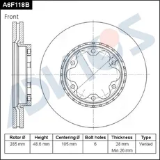 Тормозной диск ADVICS A6F118B