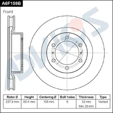 Тормозной диск ADVICS A6F159B
