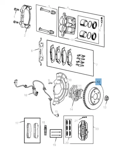 Тормозной диск MOPAR K05181513AD