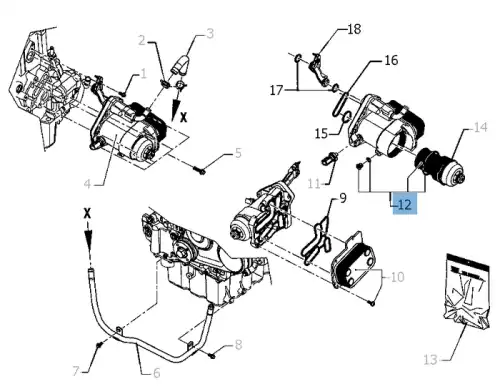 Фильтр масляный MOPAR K68031597AB
