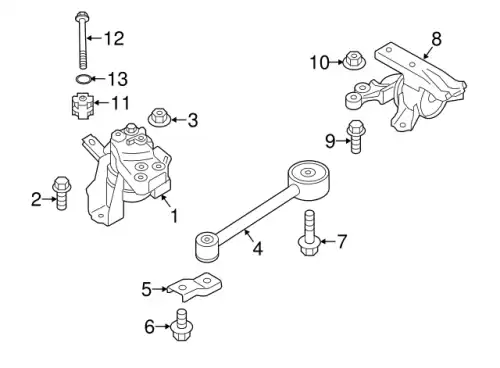 Опора двигателя 2910A106 MITSUBISHI