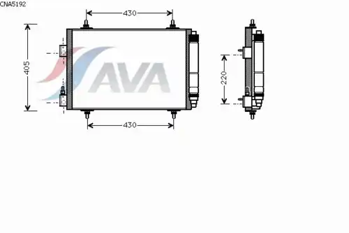 Радиатор кондиционера (конденсатор) AVA CNA5192D