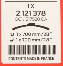 Щетка стеклоочистителя 2121378 MOTORCRAFT