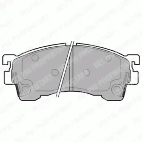 Тормозные колодки дисковые передняя ось DELPHI LP1076