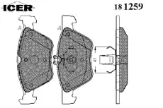 Тормозные колодки дисковые ICER 181259