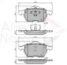 колодки дисковые торм. перед. VW ADB0715 COMLINE