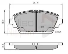 колодки дисковые торм. перед. Niss ADB0802 COMLINE