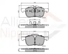 колодки дисковые торм. перед. Rov ADB0898 COMLINE