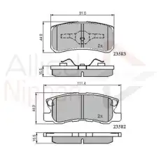 колодки дисковые торм. задн. Mits ADB0905 COMLINE