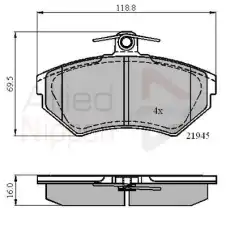 колодки дисковые торм. перед. VW ADB0989 COMLINE