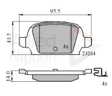 колодки дисковые торм. задн. Opel ADB31135 COMLINE