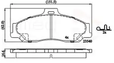 колодки дисковые торм. перед. Ford ADB31245 COMLINE