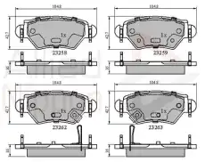 колодки дисковые торм. задн. Opel ADB31504 COMLINE