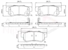 колодки дисковые торм. задн. Hyun ADB3935 COMLINE
