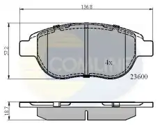 Тормозные колодки дисковые COMLINE CBP01038