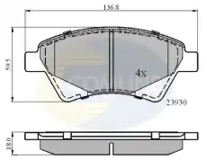 Тормозные колодки дисковые COMLINE CBP01160