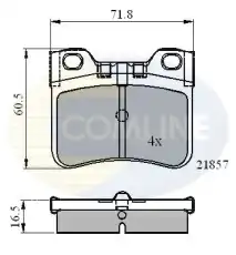 колодки дисковые торм. перед. Peug CBP0771 COMLINE