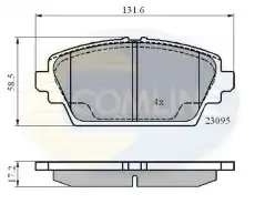 Тормозные колодки дисковые COMLINE CBP0802