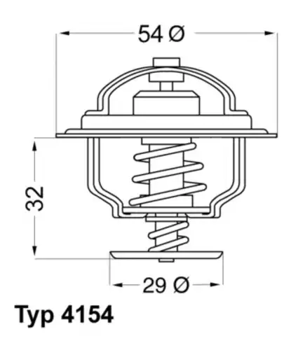Термостат системы охлаждения WAHLER 4154.88D