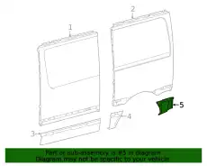 Wheelhouse Panel !Rear Left \19>23 MB Sprinter 1500 2.0L L4 9076371500