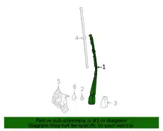 Wiper Arm !Rear Right \19>23 MB Sprinter 1500 2.0L L4 9108208700