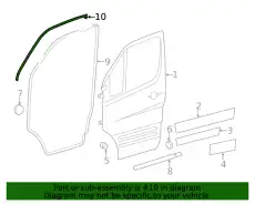 Уплотнитель двери MB 910 727 00 00