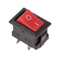 36-2011 Выключатель клавишный 250V 3А (2с) ON-OFF красный Micro REXANT