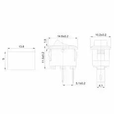 36-2011 Выключатель клавишный 250V 3А (2с) ON-OFF красный Micro REXANT