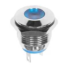 36-4811 Индикатор металл D16 12В подсв/синяя LED REXANT