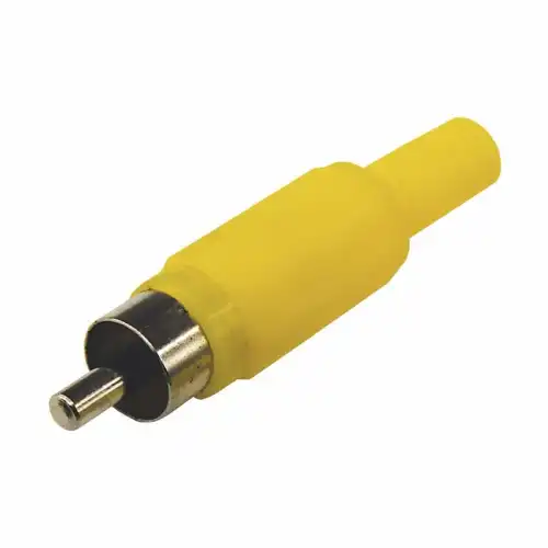 Разъем штекер RCA жёлтый пайка REXANT 14-0402
