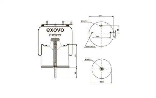 Пневмоподушка EXOVO 71725C2E