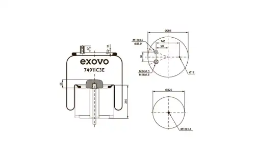 Пневмоподушка EXOVO 74911C3E
