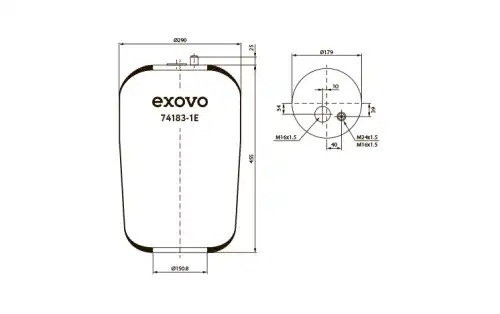 Пневмоподушка EXOVO 741831E