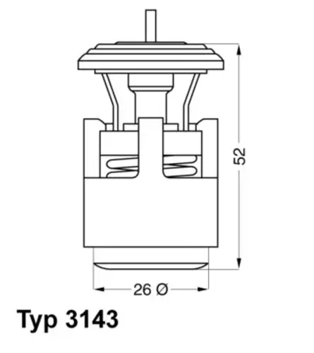 Термостат системы охлаждения WAHLER 3143.87D