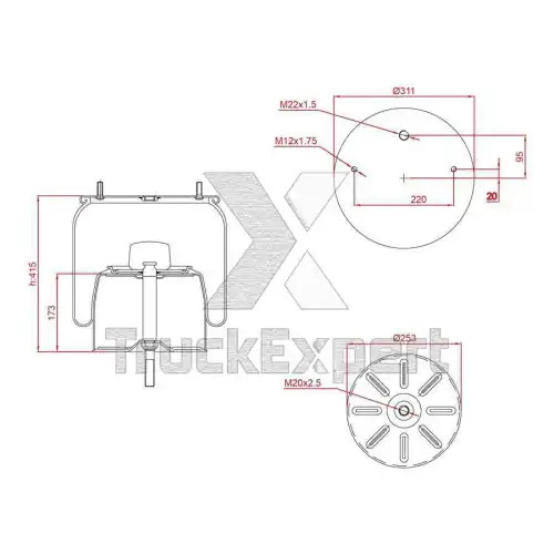 Пневмоподушка TRUCKEXPERT ED1725K02
