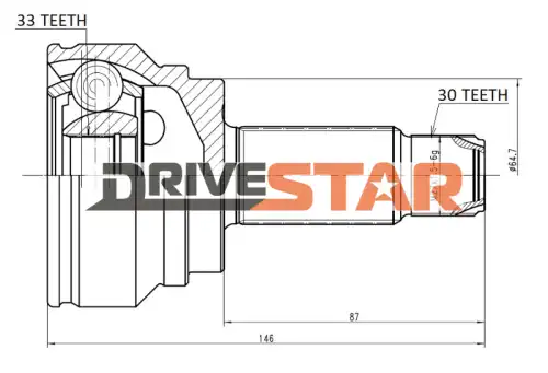 ШРУС наружный DRIVESTAR OCEB0002F