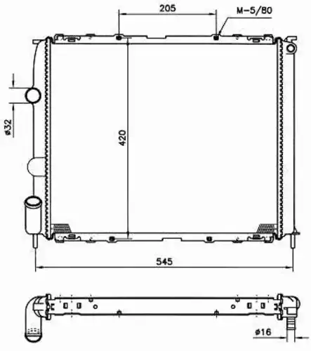 Радиатор кондиционера (конденсатор) NRF 58194