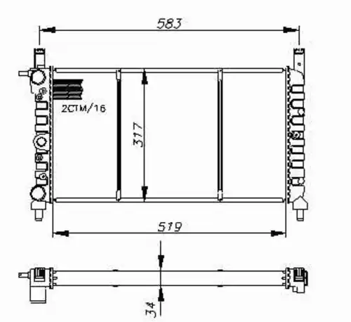 Радиатор кондиционера (конденсатор) NRF 58732