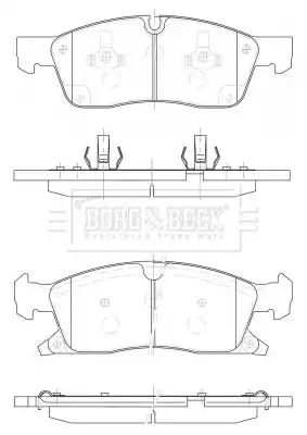 Тормозные колодки дисковые BORG&BECK BBP2491