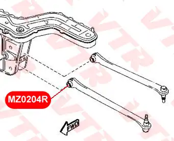  САЛБЛОК MZ0204R ШВЕЛЛЕР VTR