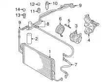 компрессор кондиционера Audi 1J0820803K VAG
