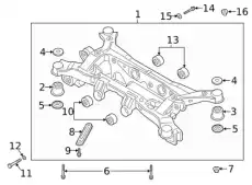 подрамник задний / crossmember-rr 55405S1250 MOBIS