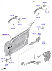 Ручка двери MOBIS 82651M6210