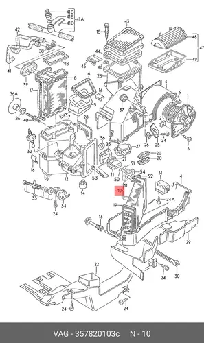 испаритель кондиционера Seat 357820103C VAG