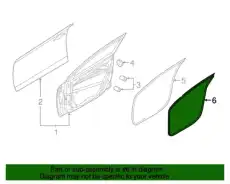 УПЛОТНИТЕЛЬ СТЕКЛА ДВЕРИ 82120F20004X MOBIS
