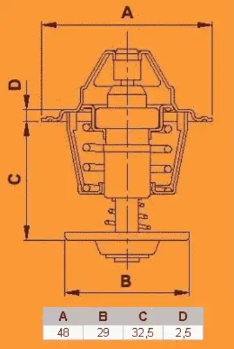 Термостат системы охлаждения VERNET TH3357.82J