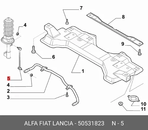 Тяга стабилизатора ALFA ROMEO 50531823