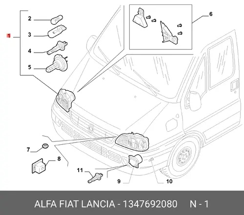 Фара ALFA ROMEO 1347692080