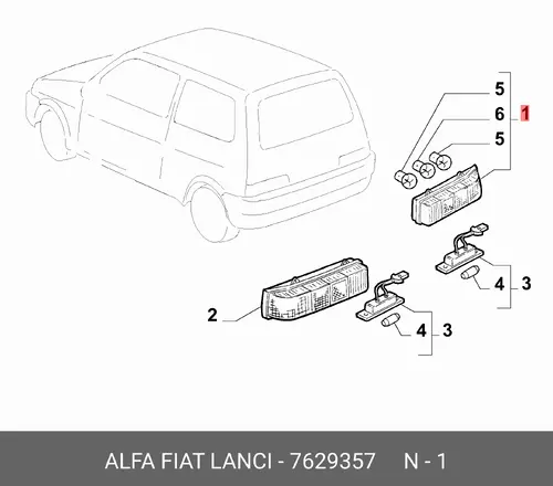Фонарь задний ALFA ROMEO 7629357