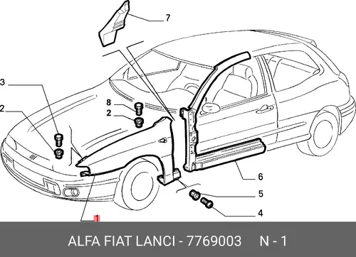 Крыло ALFA ROMEO 7769003